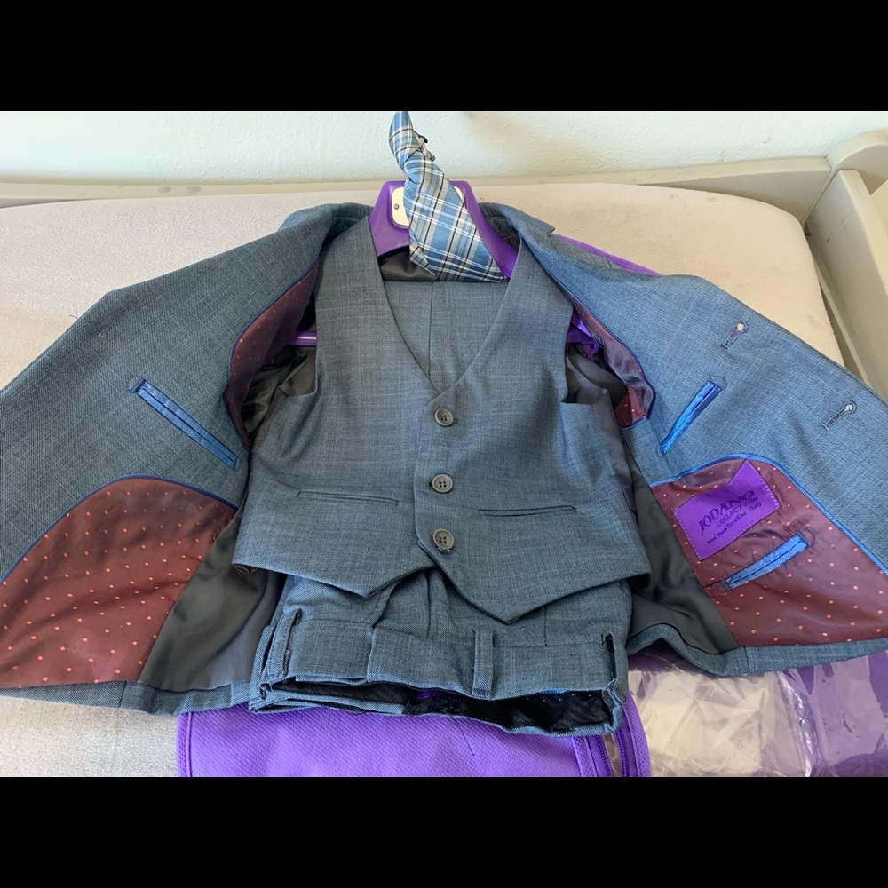 Toddler three piece Italian suit with tie